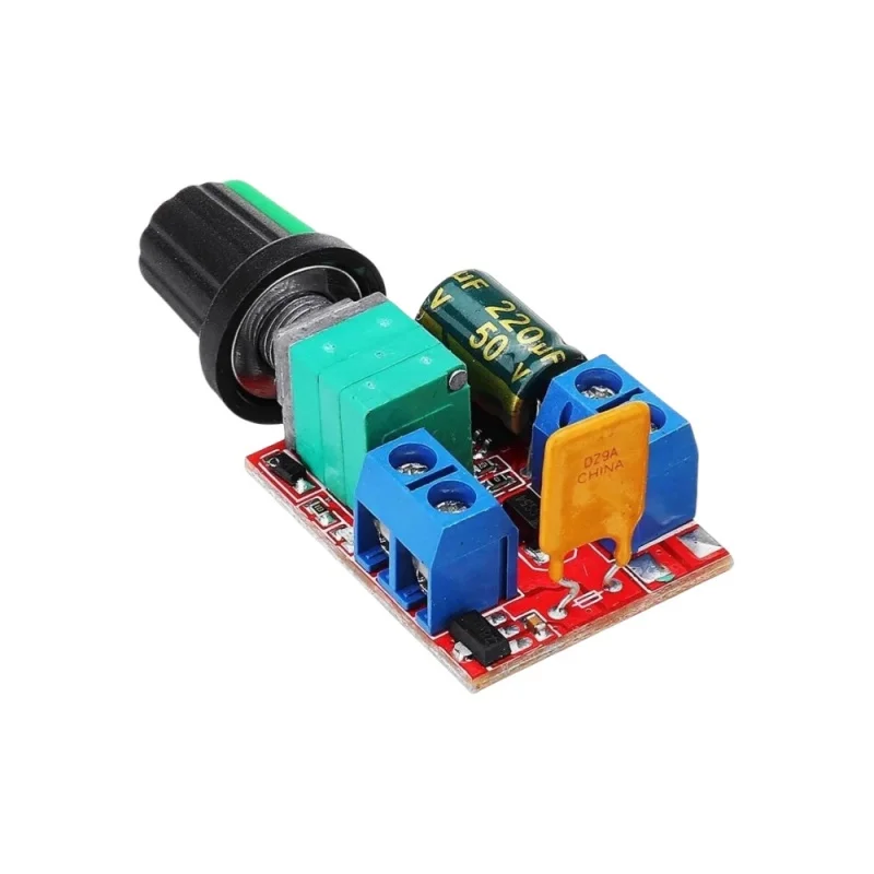 Mini DC motor PWM speed regulator 3V6 12 24 35V speed control switch ultra small LED dimmer 5A