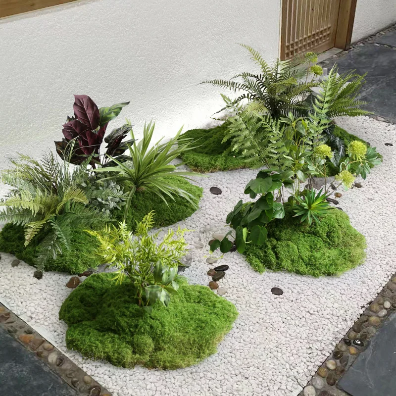 

Indoor Artificial Green Plant Micro-Landscape with Simulated Moss Plastic Window Decoration and Landscaping Combination