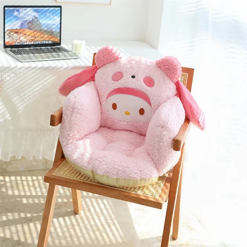 Sanrio Warm Cushion My Melody Kuromi Cinnamoroll Integrated Half Surrounding Chair Cushion Fart Room Cartoon Decor Birthday Gift