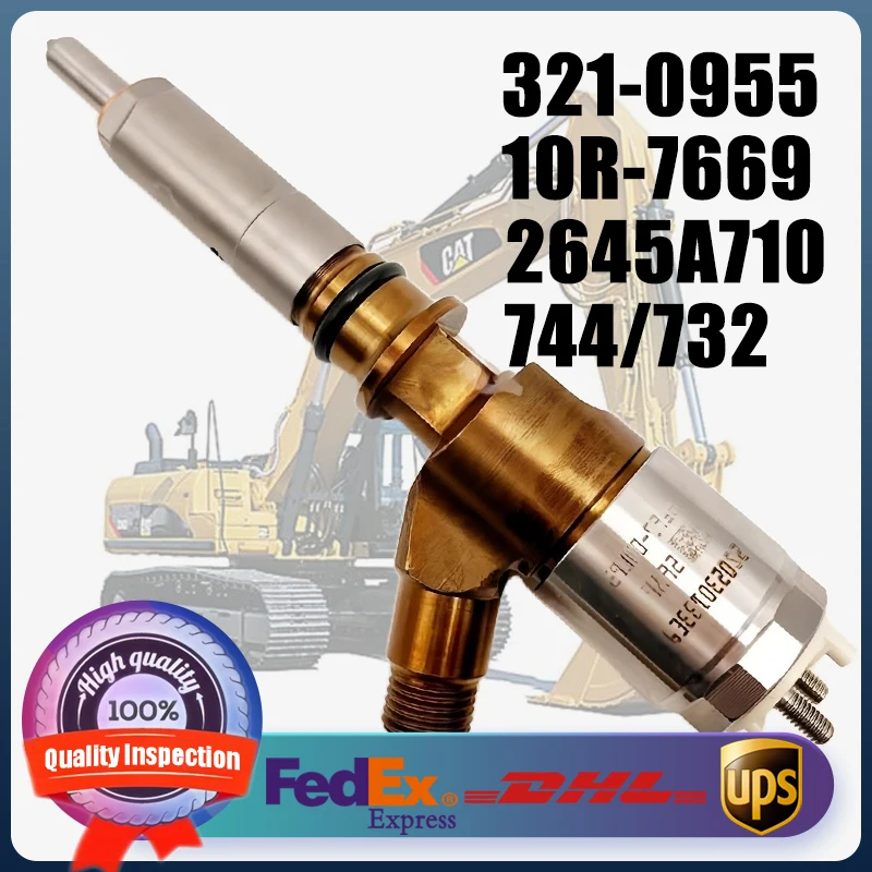 

Common Rail Injector 321-0955 10R-7669 2645A710 2645A744 2645A732 for CATERPILLAR PERKINS C6.6 Diesel Engine