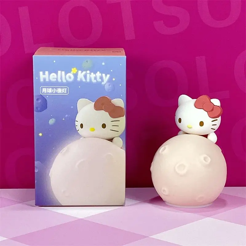 Sanrio Pompom Purin Hello kitty Cinnamoroll Kuromi My melody cute creative cartoon style moon night light desktop decoration