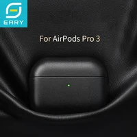 Funda protectora de cuero genuino Eary para AirPods Pro 3, funda duradera para auriculares para AirPods 3 Pro, funda protectora completa a prueba de golpes