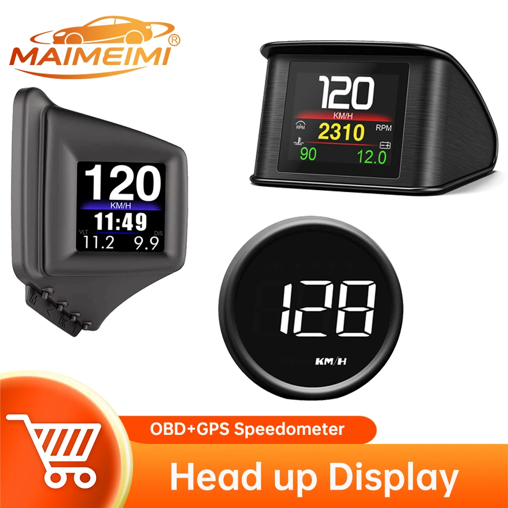 HUD OBD2+GPS On-board Computer Head up Display Car Tachometer Turbo Oil Pressure Water Temp GPS Speedometer For Car