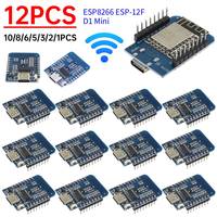 12-1PC ESP8266 ESP-12F D1 Mini WIFI Development Board CH340 Module Type-C USB Mini NodeMCU Lua Lot Board With Pin For Arduino