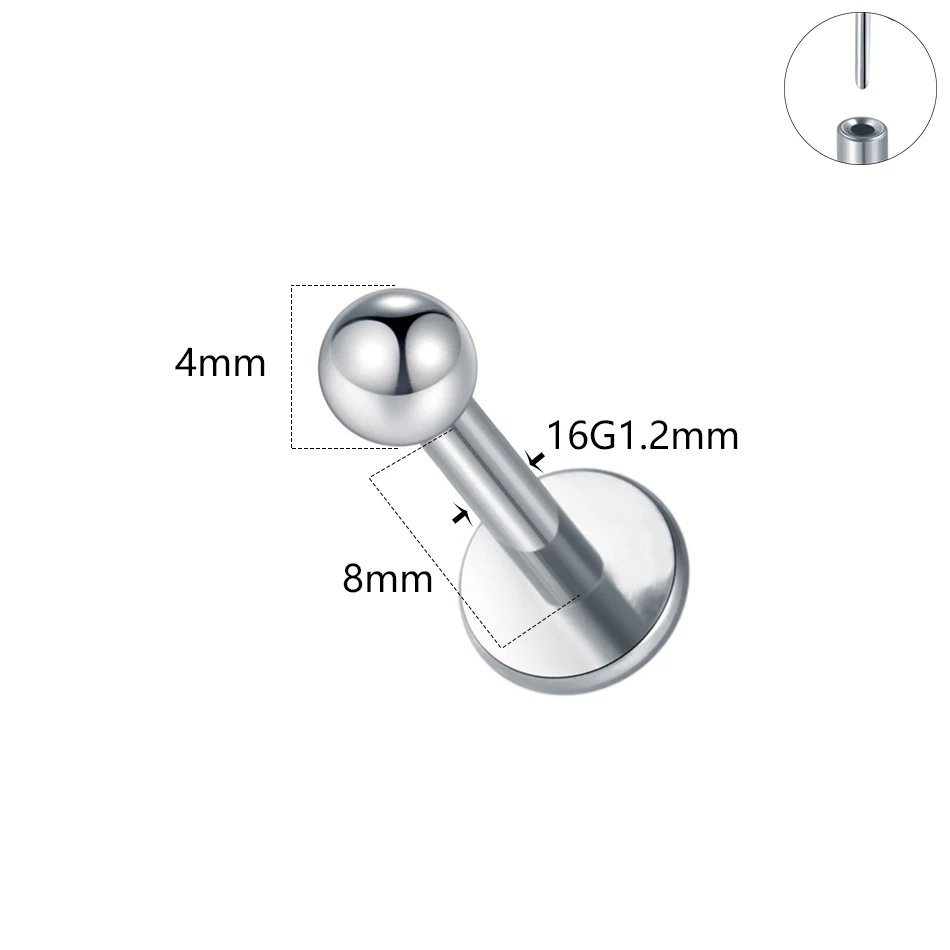 1/5PCS Titanium Threadless Labret Studs Piercing 16G Star Push Pin Cartilage Helix Tragus Earrings for Women Lip Stud Earrings image 3