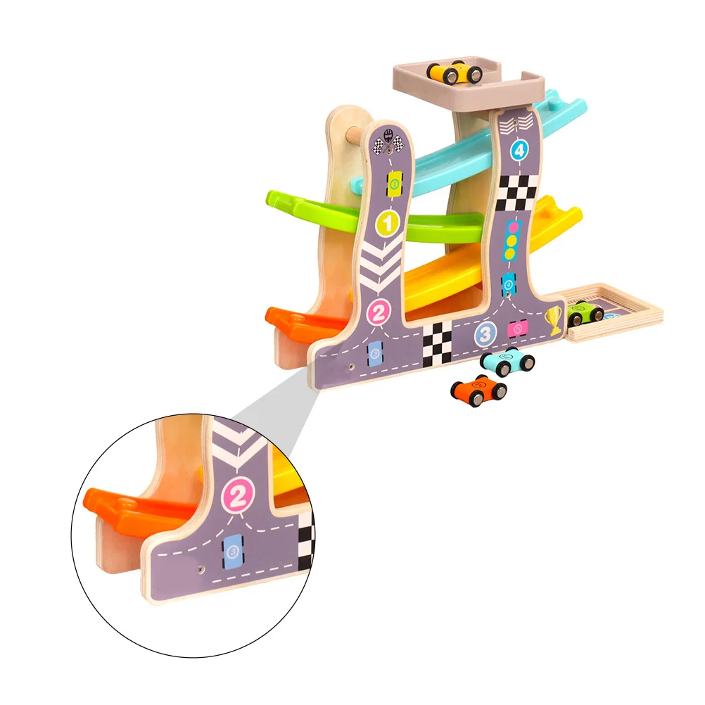 1 Juego de juguete interactivo educativo para deslizar el coche, promoción de la creatividad del niño, aprendizaje temprano y unión para padres