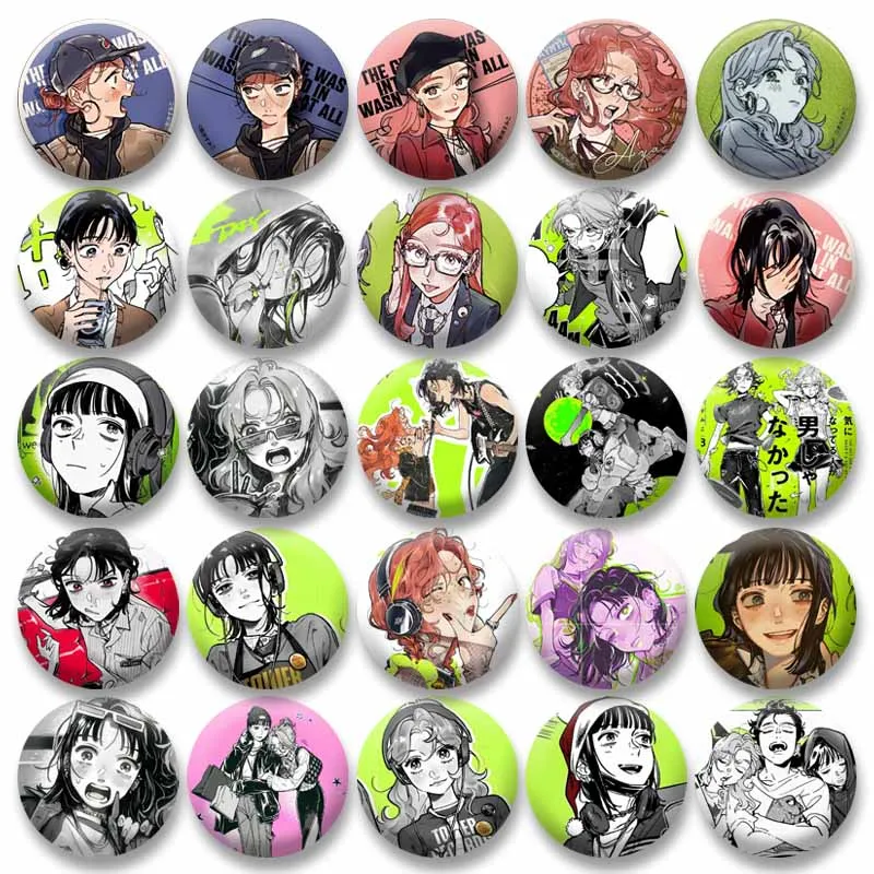 

Aya Osawa Mitsuki Koga Cartoon Cosplay Badge Anime Role Round Brooches Bag Shirt Hat Decoration Pins Jewelry Gifts