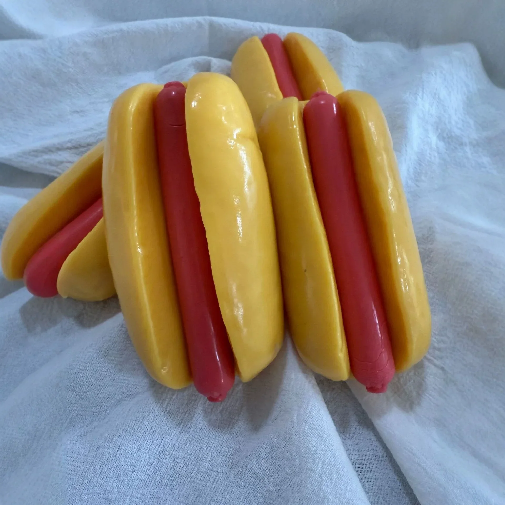 Hotdog Buns Crunchy Handmade Ball Squishy Stress Ball Squishy Squeeze ASMR Sensory ADHD Anti Stress Relief Fidget Toys 스퀴시 view 6
