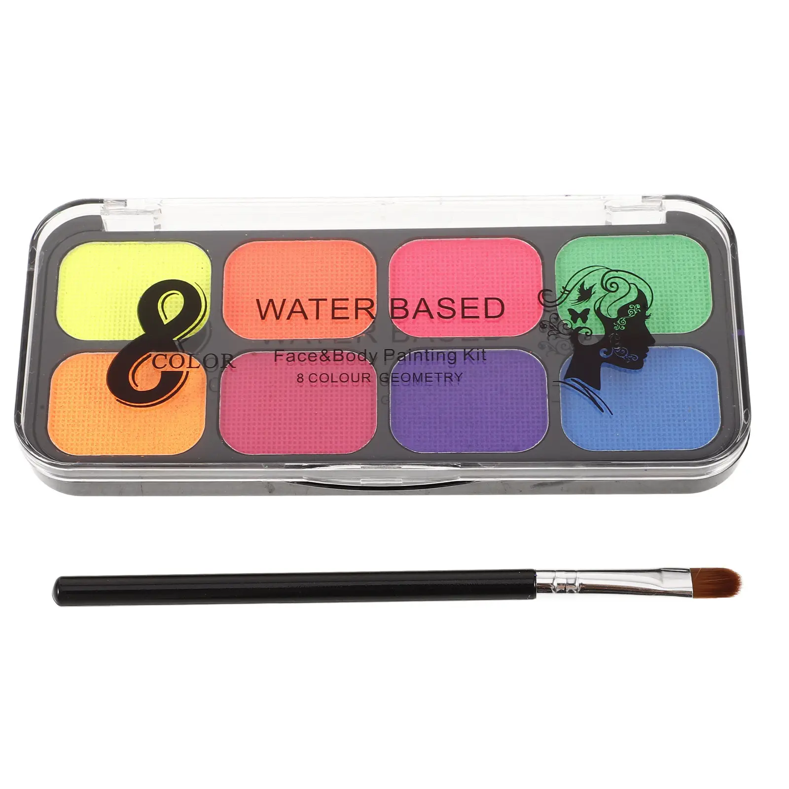 

1Set Face Paint Water Activated 8 Color Palette Face Painting Kit Party Festival DIY Body Pigment Makeup Paint Set