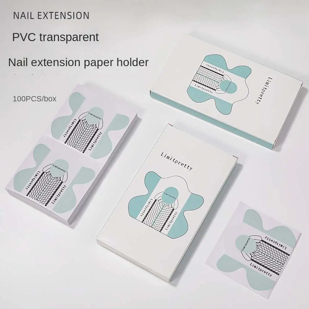 100Pcs/set Nail Forms Nail Paper Tray DIY Nail Art Tools Overlength Extension Nail Extension Stencil Nail Extension Supplies