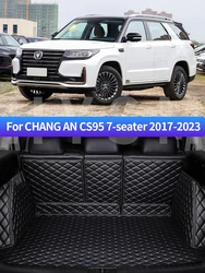 For Changan cs95 2017-2023 Car Styling Trunk Protection PU Leather Mat Catpet Interior Modification Cover Part Accessories