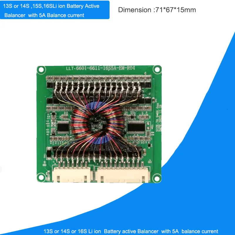 13S 14S 15S 16S Battery Active Balancer or 48V 60V Battery balance module equalizer with 5A Current