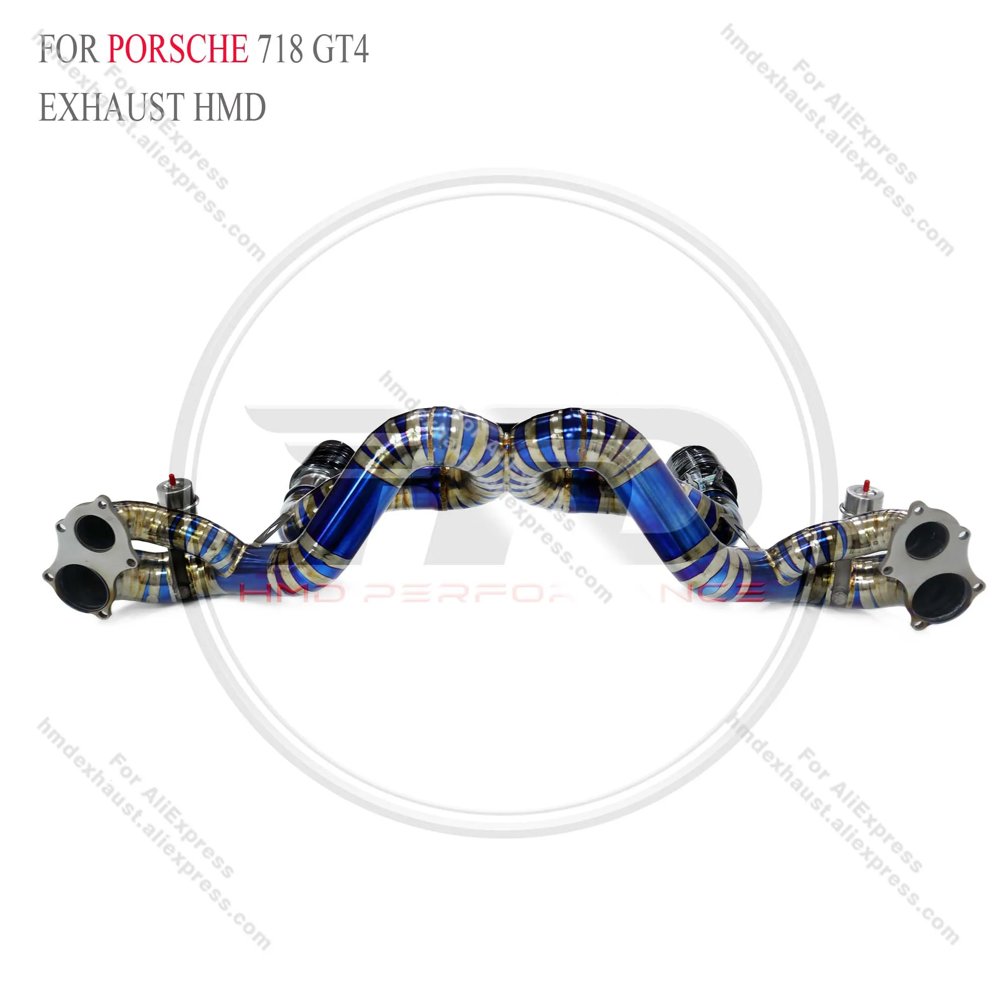 HMD Hot Sale Titanium Exhaust System Performance Catback for Porsche 718 GT4  Muffler With Valves