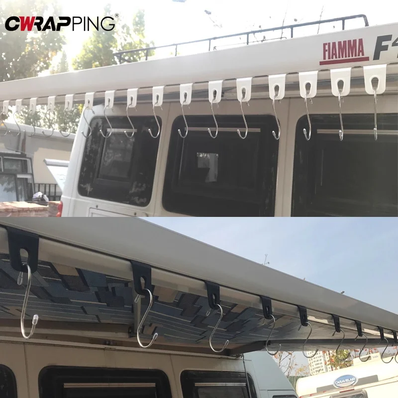 العالمي RV المظلة خطاف ملابس رفوف العربة قافلة حامل مصباح الحفلات RV Awnning هوك للمنزل المتنقل RV قافلة الملحقات #5