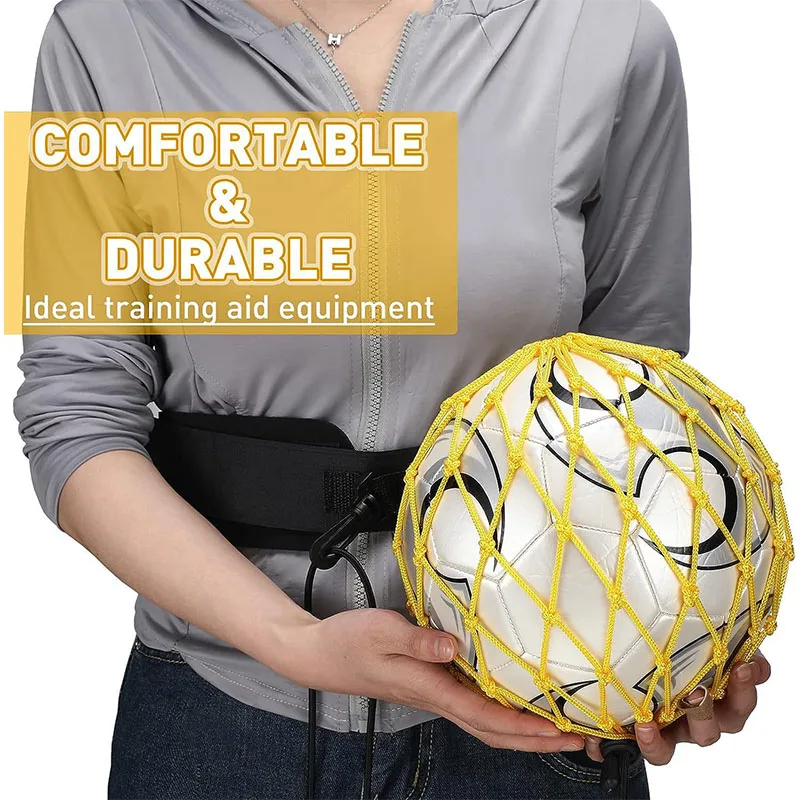 Adjustable Football Kick Trainer Soccer Ball Solo Practice Training Auxiliary Equipment Sports Trainer Elastic Belt  Assistance