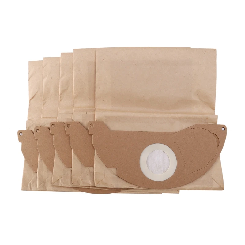 1Pcs Dust Hepa Filters+5Pcs Paper Bags For Karcher Vacuum Cleaners Parts Cartridge Hepa Filter Wd2250 Wd3.200 Mv2 Mv3 Wd3