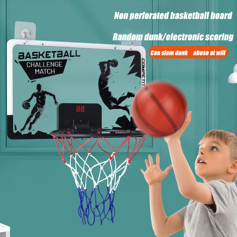 

Non porous foldable basketball board indoor scoring children's basketball stand wall mounted shooting basketball frame