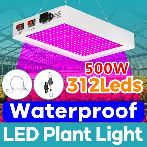 500W Plant Grow Lights LED Full Spectrum Quantum Board Lamp Indoor Flowers Greenhouse Vegs Cultivation Hydroponics Growing Light