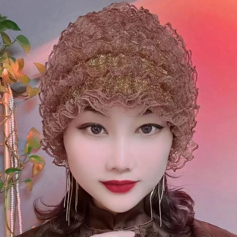 

Trendy Thin Hairband Hat to Cover Gray Hair, Make You Look Younger, Stylish Lace Wig Hat, Internet Celebrity All-Season Hat