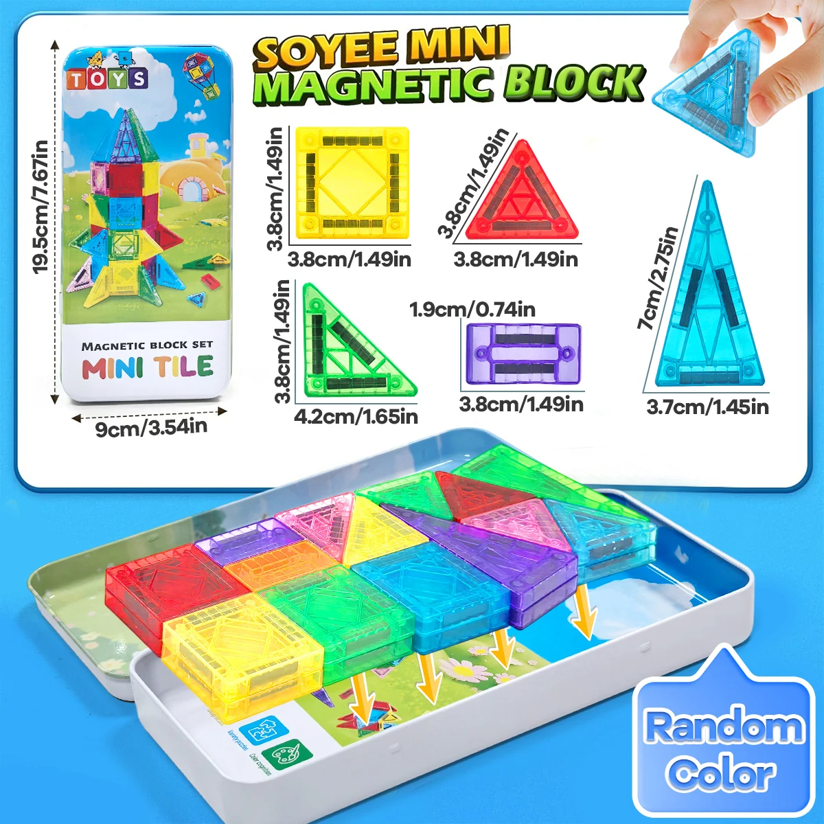 Zestaw Magnetycznych Klocków DIY Mini Klocki Magnetyczne 3D Zabawki Edukacyjne Montessori Dla Dzieci Prezenty 28/36/43 SZT.