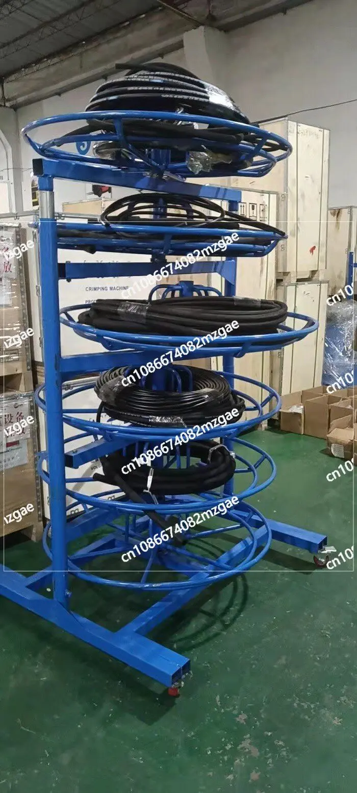 Hydraulic YouTube Shelf Hose Shelf High Pressure YouTube Tray Tube Shelf Six Layers Rotatable Rotating Iron Disc Movable - view 3