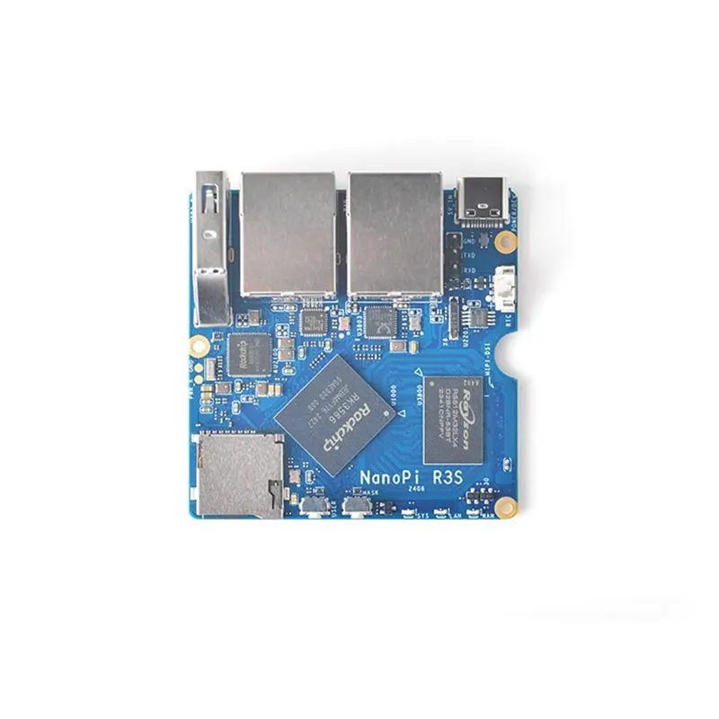 NanoPi R3S Mini Soft Router Rockchip RK3566 2GB RAM+0GB/32GB eMMC Dual Network Port Demon Board