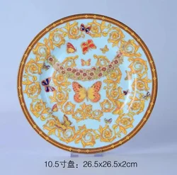 Advanced Bone Porcelain Western Food Steak Plate Net Red Phnom Penh Dining Plate ceramic plate