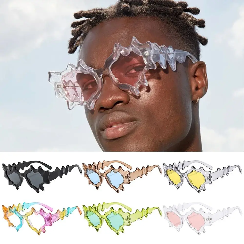 Funny UV400 Protection Y2K Punk Sunglasses Colorful Irregular Sun Glasses Ladies Steampunk Shades for Women & Men