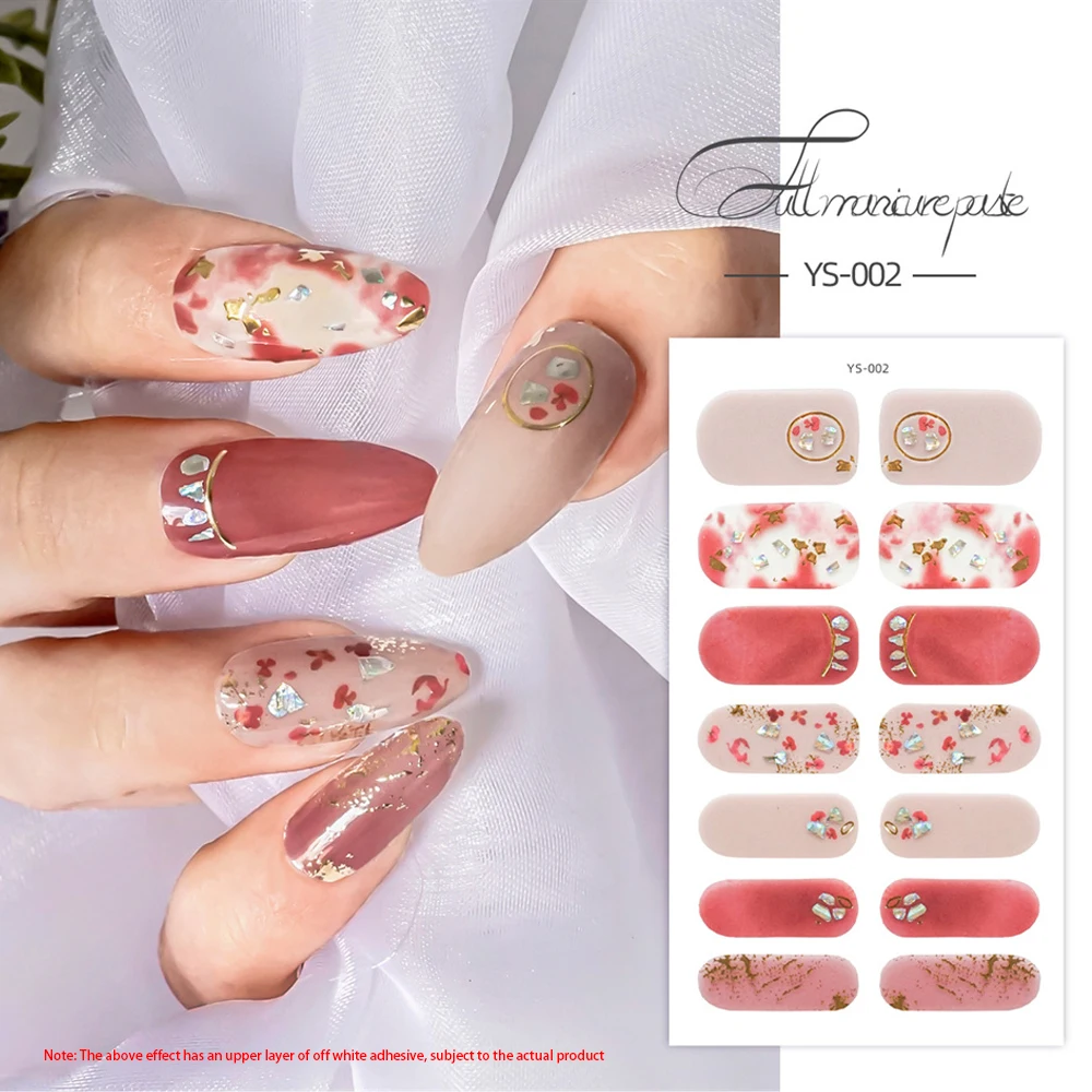 Nail Decals Fashion Design Easy To Use Charming Fine Waterproof Nail Art Stickers Natural Shiny Not Easy To Fall Off Lasting