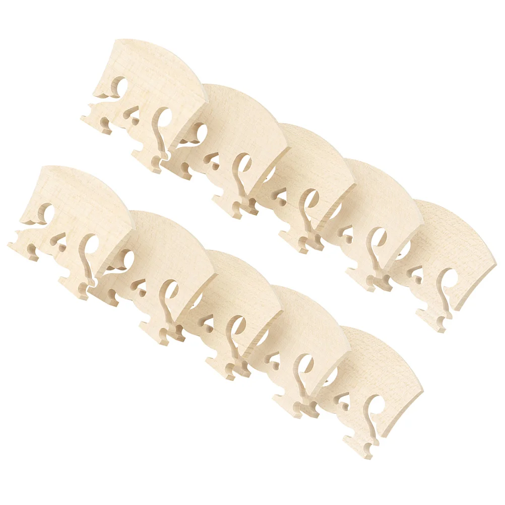 

10 Pcs Maple Xylophone Code Violin Replacement Parts Bridge Shaped Bridges Violinbridge Bulk