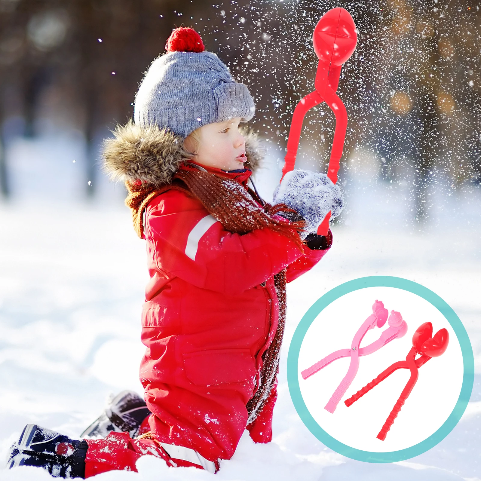

2 Pcs Snow Protection Clip Child Kids Tools Stencils for Plastic Mold