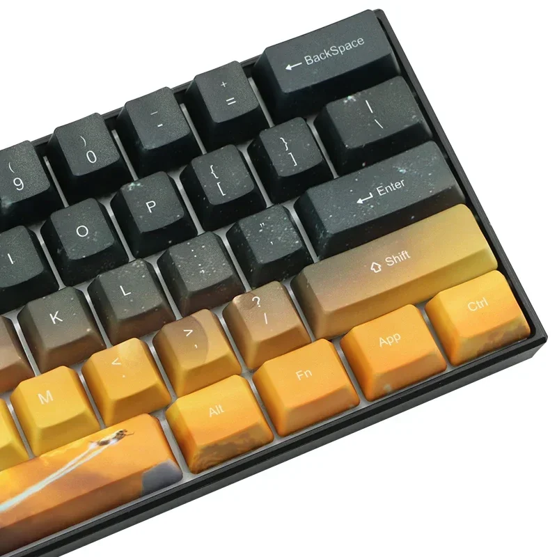 Trek 71 key OEM height PBT keycap, all-inclusive five-sided sublimation process, compatible with GH60 GK64