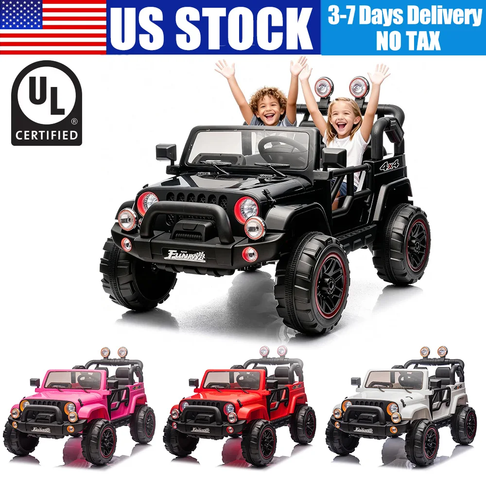 24V Bambini che cavalcano su giocattoli per auto elettriche con controllo dei genitori 2WD Sospensione posteriore Stoccaggio del bagagliaio Tirante portatile per bambini dai 3 anni in su