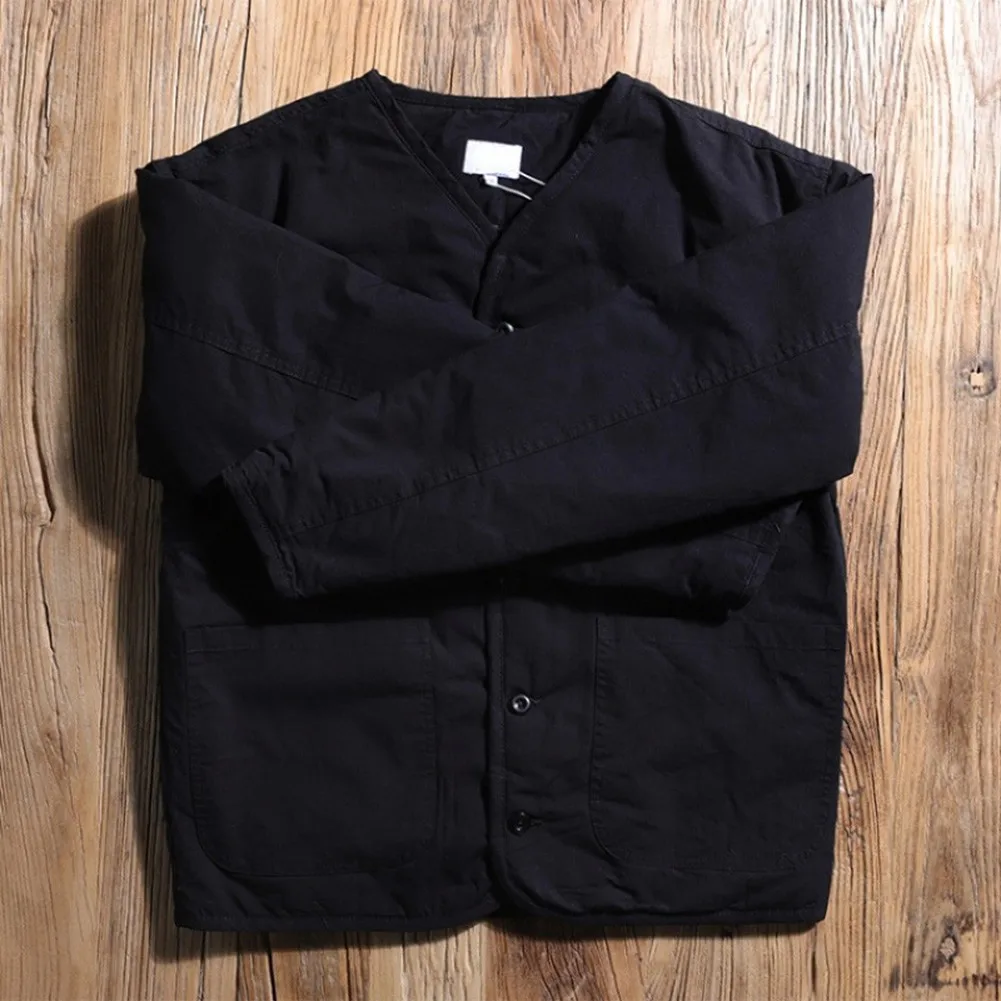 Chaqueta cálida informal holgada Retro para hombre, cárdigan para ir al trabajo, abrigo de algodón adecuado para uso diario y de vacaciones