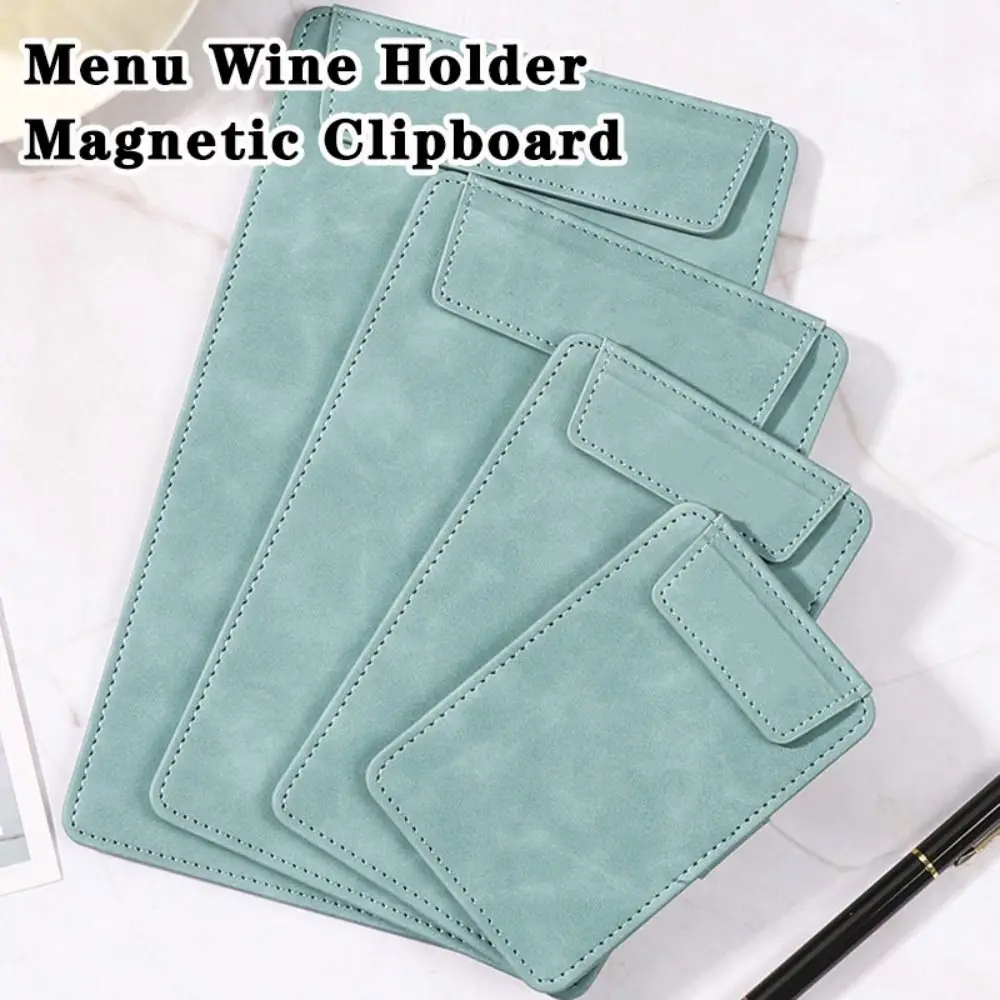 

1 шт. Прочный замшевый держатель для меню/винных карт A4/A5/A6/A7/B5, папка для документов из искусственной кожи с отделением для ручки и зажимом для документов, для ресторанов/кафе/баров/отелей