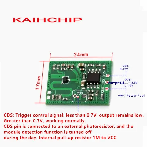 RCWL-0515 12-15m long distance 2.7g microwave detection module is suitable for garage lamp/UV lamp