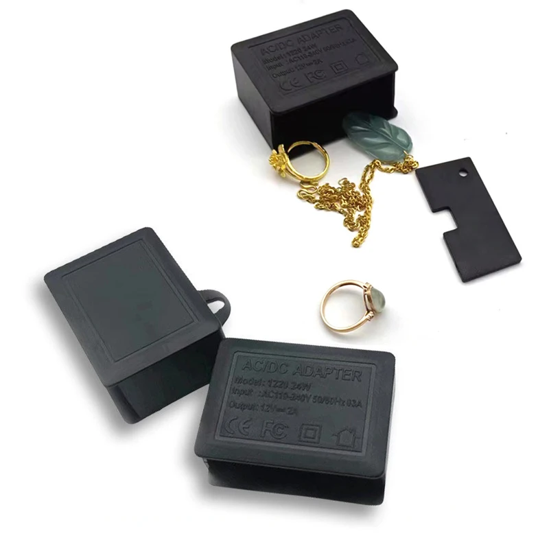 Creative Mini Waterproof Dustproof Plastic Multifunctional Hidden Money Items Power Case Black Outage Renewal Fake Power Case