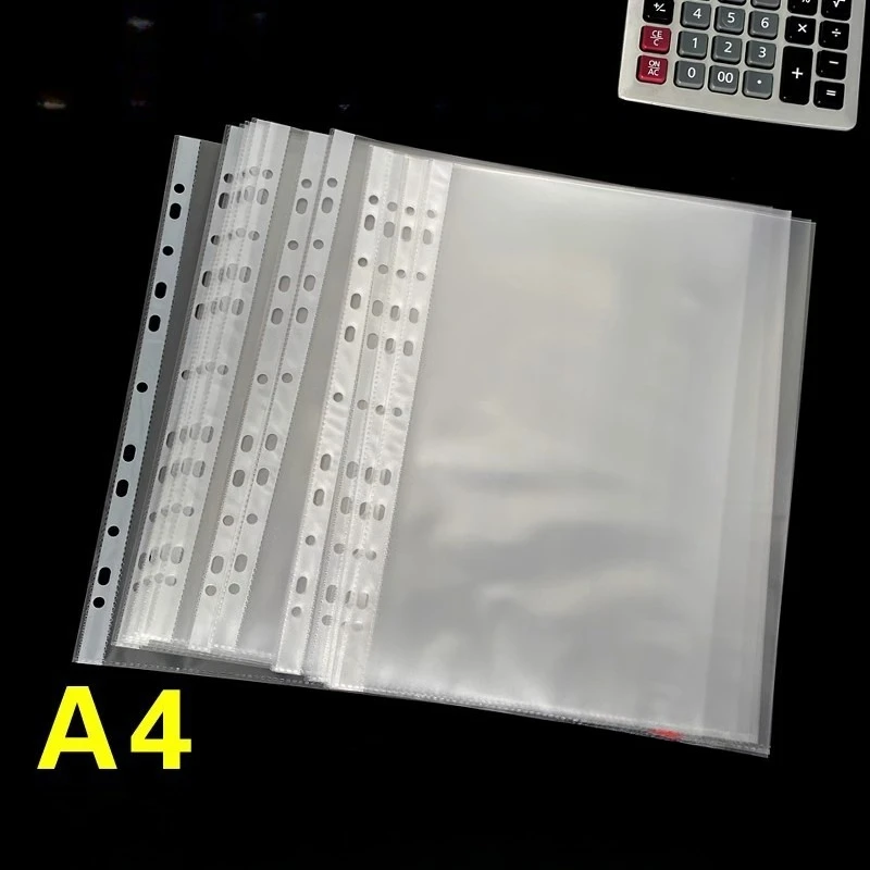 

11 Hole Transparent PP Inner Pages for Documents, A4 Office Materials, Archives, Contract Inserts, Protective Film