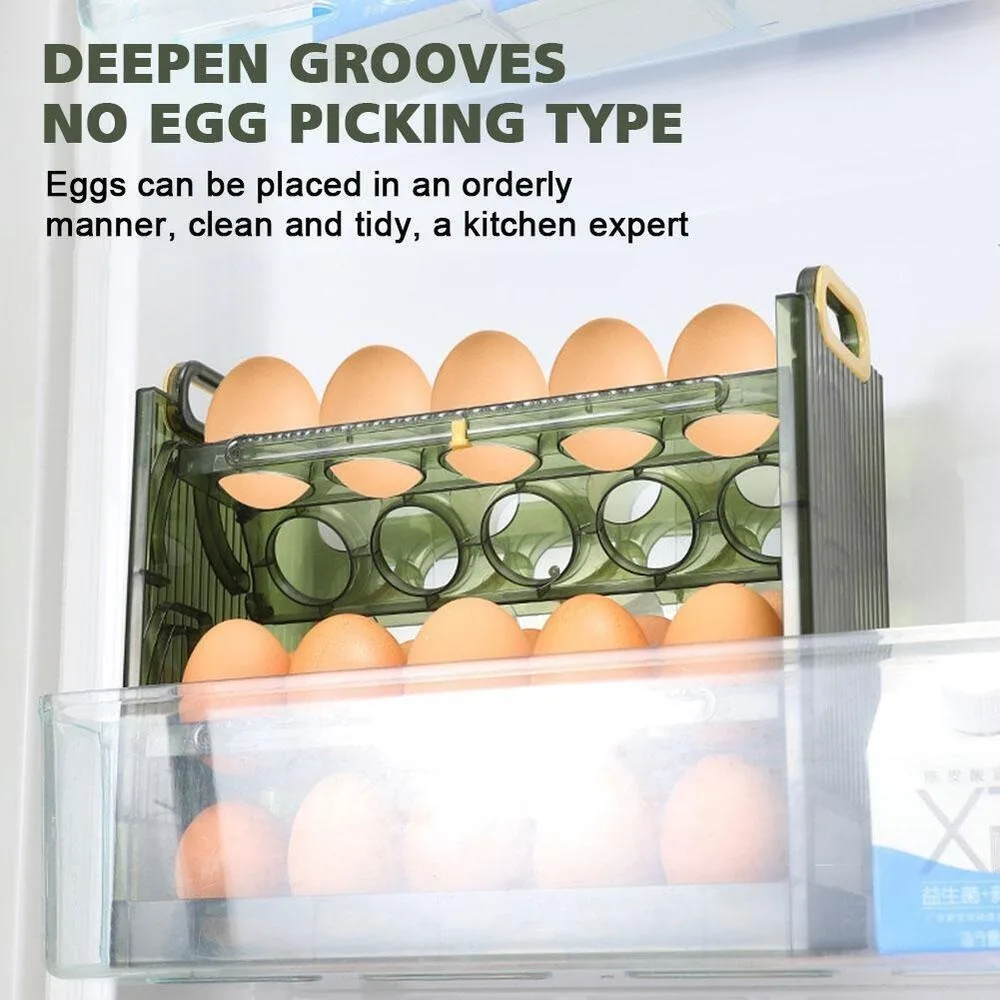 

Placstic Egg Tray Flippable 30/20 Grid Refrigerator Egg Storage Box Kitchen Dedicated Household Preservation Box Kitchen Storage