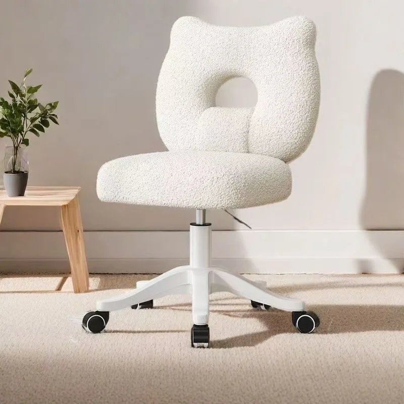 #¥Nordic Makeup Chair Bedroom Dressing Table Seat Home Backrest Office Chair Makeup Stool