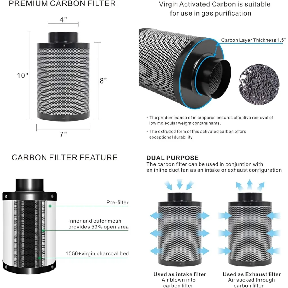 Kit completo de tienda de cultivo de 36 pulgadas, nueva tecnología, luz LED de cultivo, Kit de filtro de ventilador en línea de 100W para sistema de cultivo hidropónico interior, tienda de cultivo