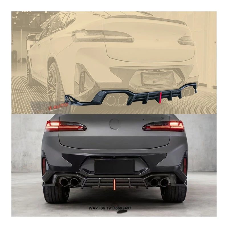 

New ForBMW X4M F98 Front Carbon Fiber Lip Strip Bolt-On Universal Fitment Bumper Retrofit Upgrade Kit