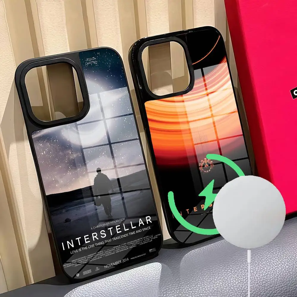 

Space I-Interstellars Phone Case For Iphone 16 15 14 12 11 13 Pro Max Mini Puls Magnetic Glass Cover