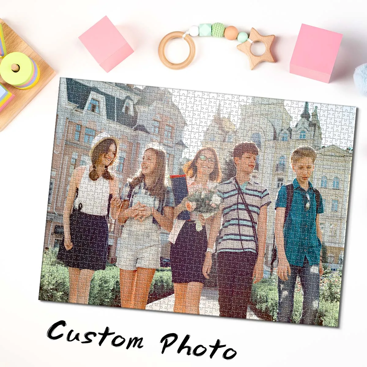 صورة مخصصة مبتكرة للأطفال الصغار، صورة قابلة للتخصيص، صورة شخصية، ألغاز مخصصة في الصور للأطفال، لعبة يدوية