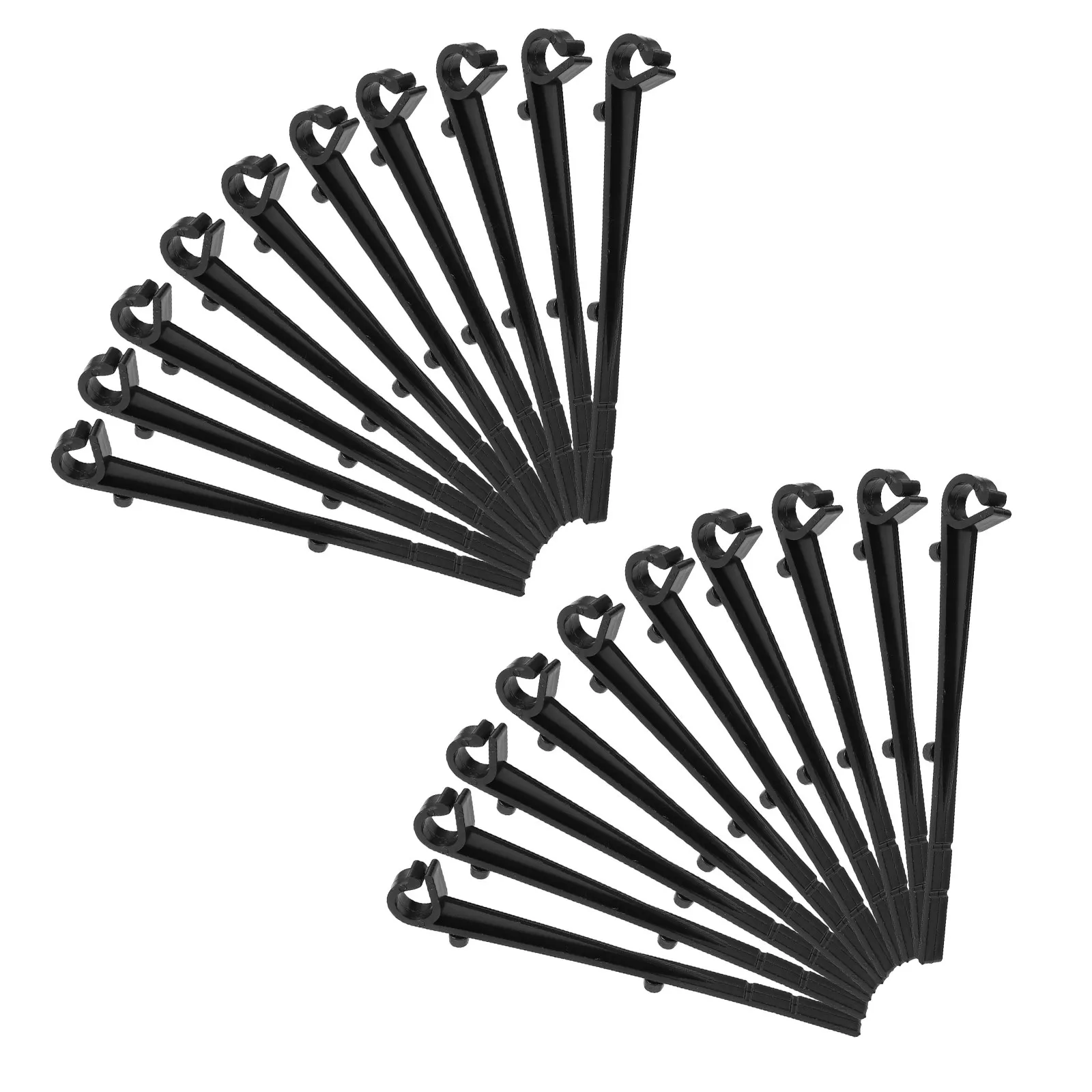 

60Pcs Gutter Downspout Guard Clips Black Sturdy Straight Hook Easy Installation Universal Fit Mesh Retaining Clamp for Leaf