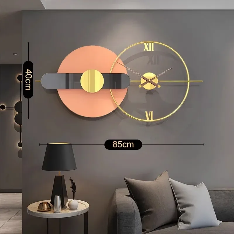 Creative Minimalist Wall Watch Metal Art Aesthetic Bathroom Simple Modern Clock Wall Round Fashion Digital Horloge Home Decor
