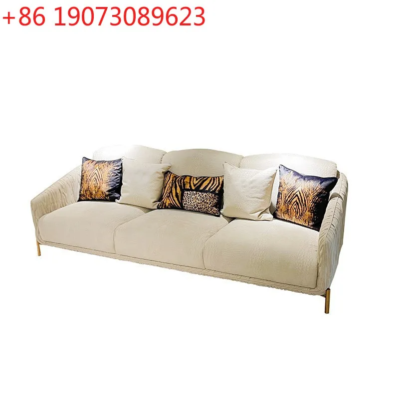 

Italian light luxury fabric sofa Hong Kong style postmodern large apartment technology cloth