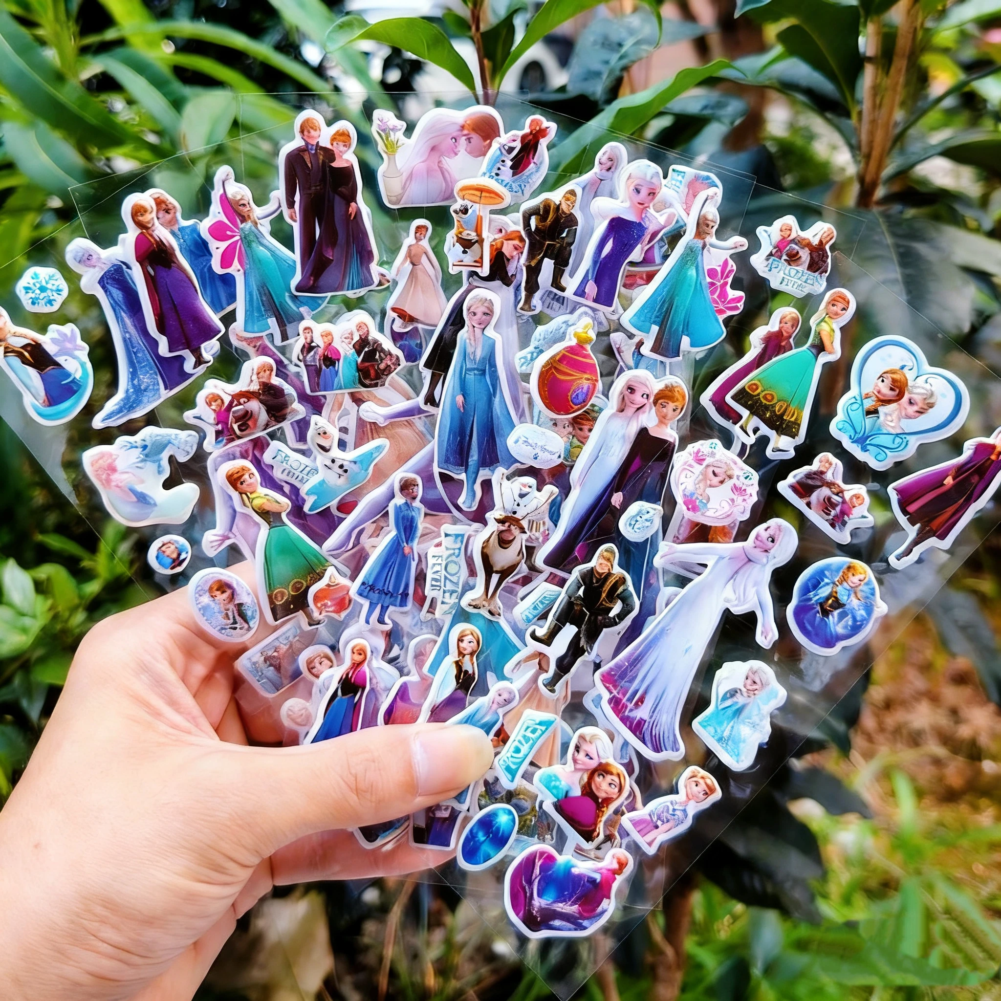 

12 шт. милых 3D-наклеек с Эльзой и Принцессами из мультфильма «Холодное сердце» для детей, девочек, для вечеринок