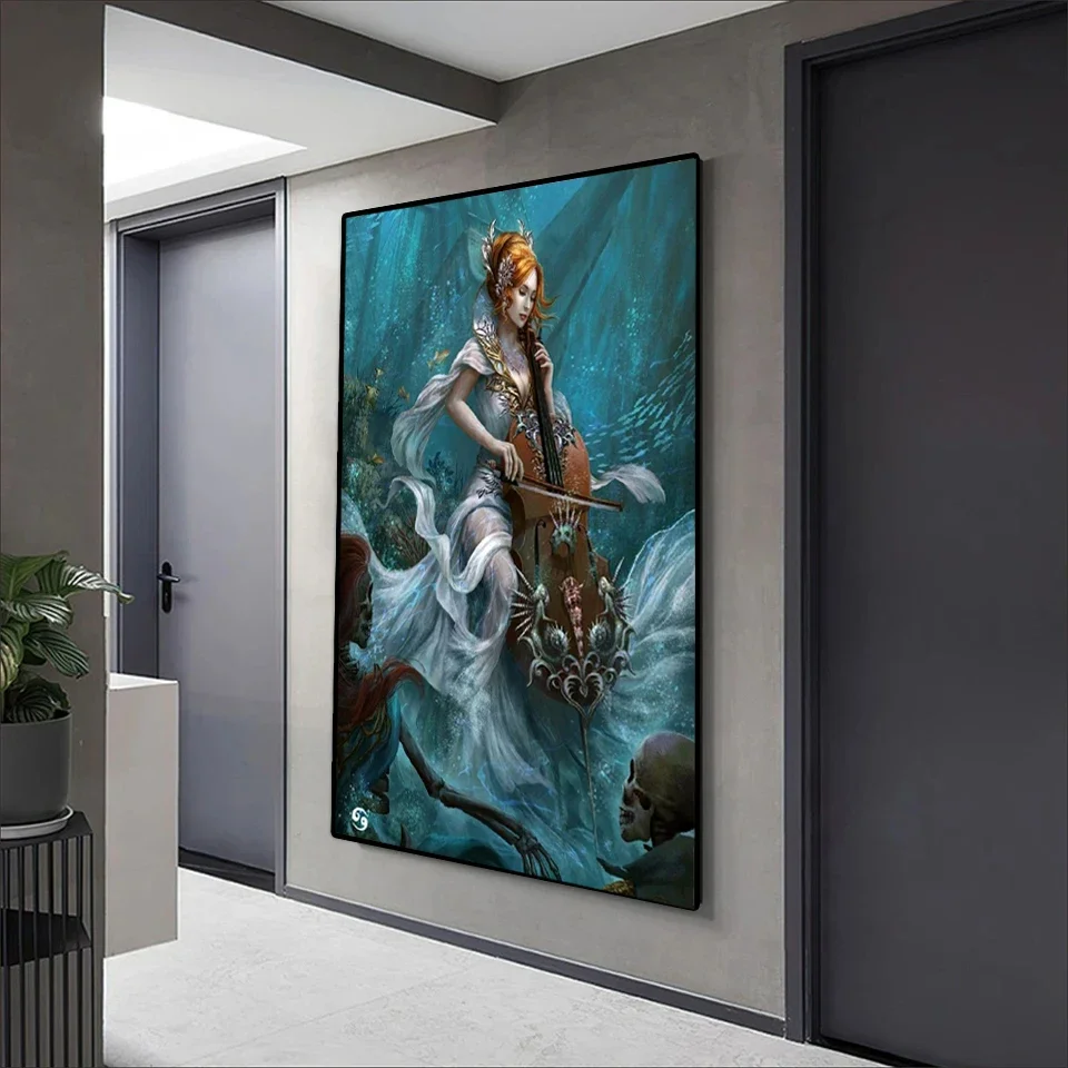 جديد وصول 5D Diy بها بنفسك الماس اللوحة حورية البحر الماس الفسيفساء أنيمي لعبة عبر غرزة الفن كامل الماس التطريز ديكور المنزل Y6 #2