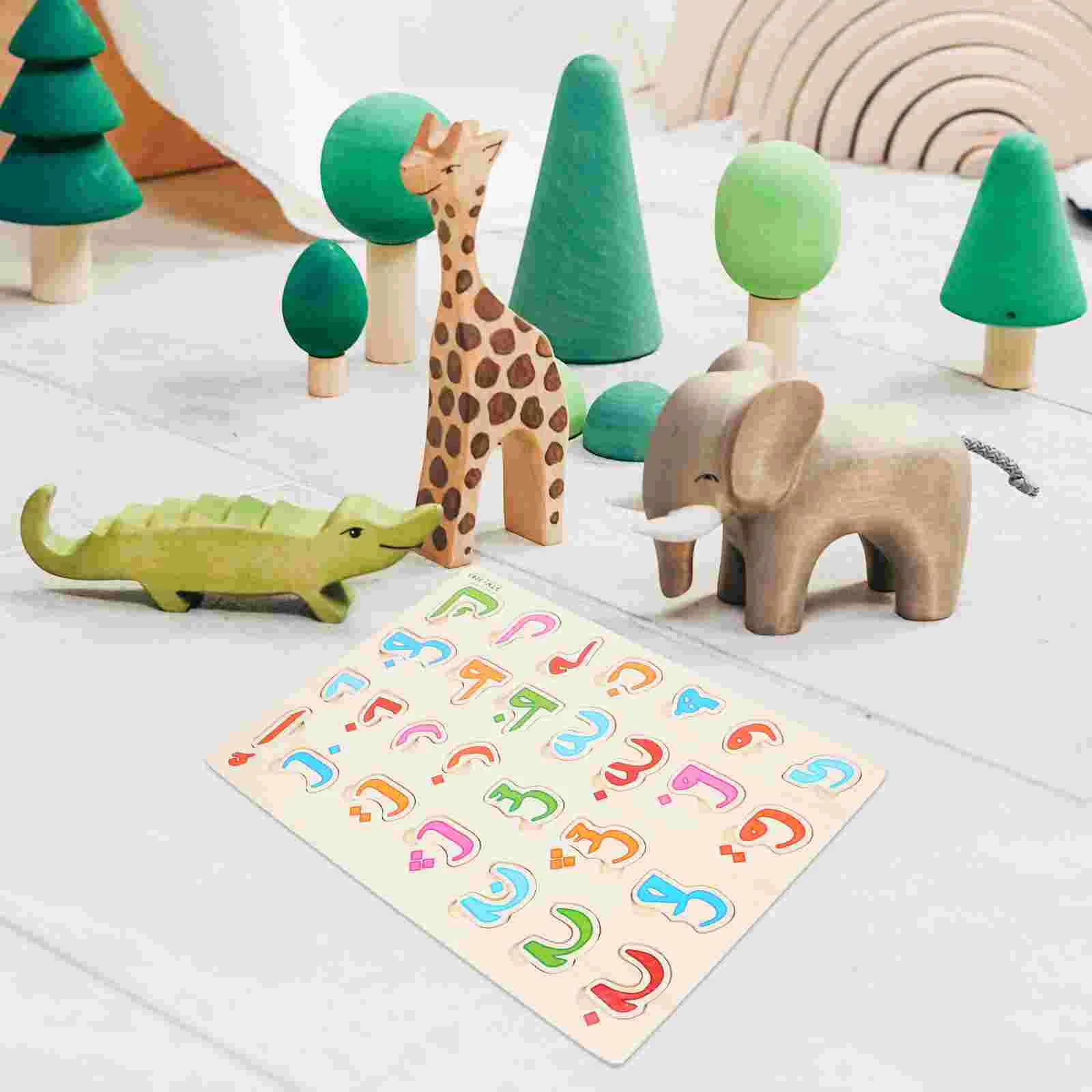 Puzzle Wooden Jigsaw Puzzles for Kids Alphabet Floor Toys Small Children Education Plaything Decorate